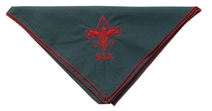 Vintage Boy Scout Handkerchief Neckerchief Bandana BSA Khaki Green Red 