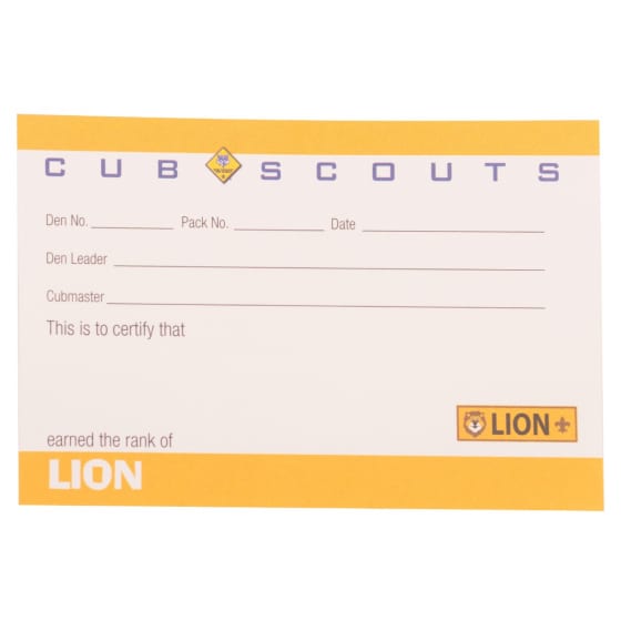 Details about   BSA Cub Scouts Vintage Lion Wolf Bear Rank Pocket Card Certificate Lot Unused 